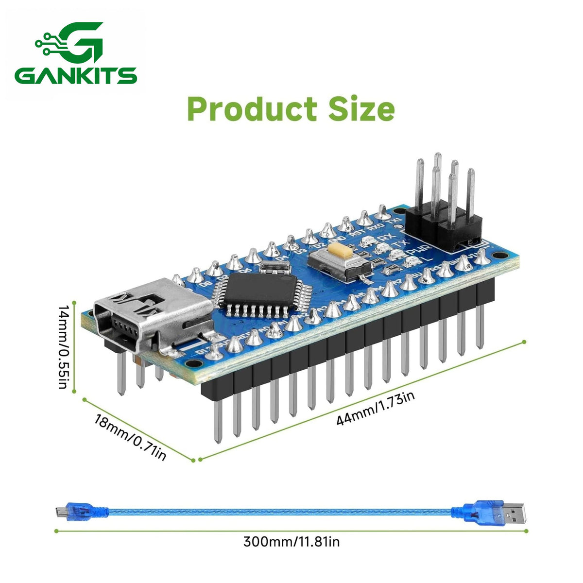 Mini Nano V3.0 ATmega328P Microcontroller Board w/USB Cable For Ar duino